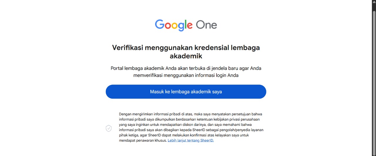 Langkah 3 - Verifikasi email kampus