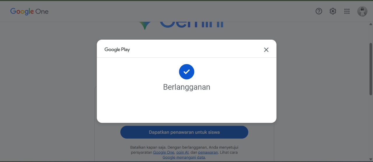 Langkah 6 - Berhasil